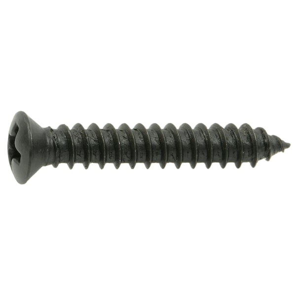 Midwest Fastener Sheet Metal Screw, #8 x 1 in, Black Steel Oval Head Phillips Drive, 30 PK 63296 - main